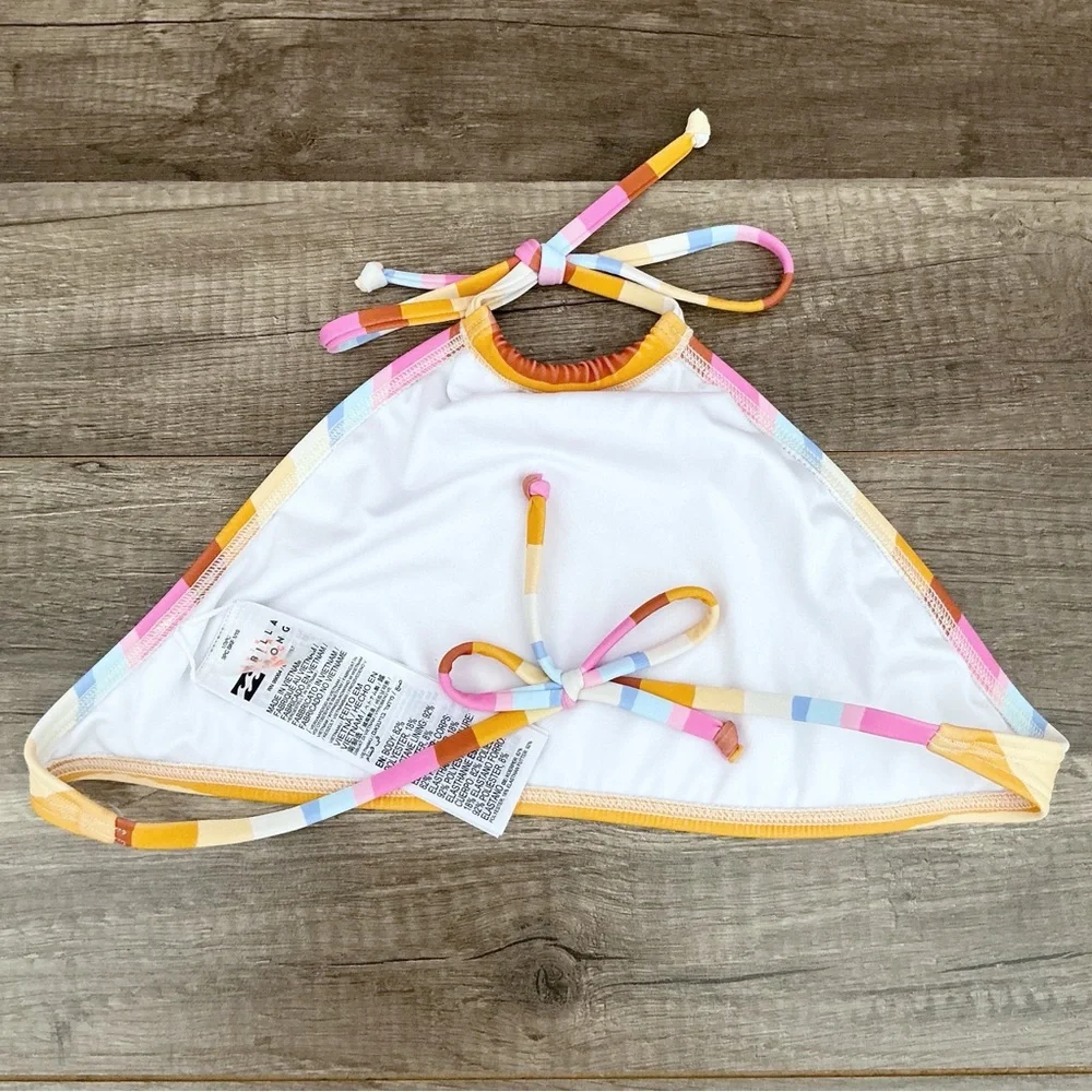 New Billabong Girls Rising Sun High Neck Bikini Top Size 10